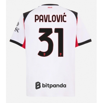 Billige Fotballdrakt AC Milan Strahinja Pavlovic #31 Replika Bortedrakt 2025-26 Kortermet